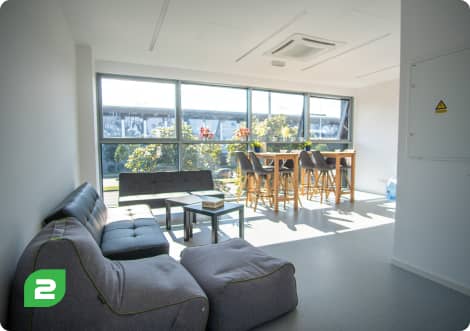 AM2 Studio office lounge space